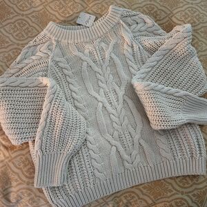 Free People Frankie Cable Knit Sweater in Cream. Like new